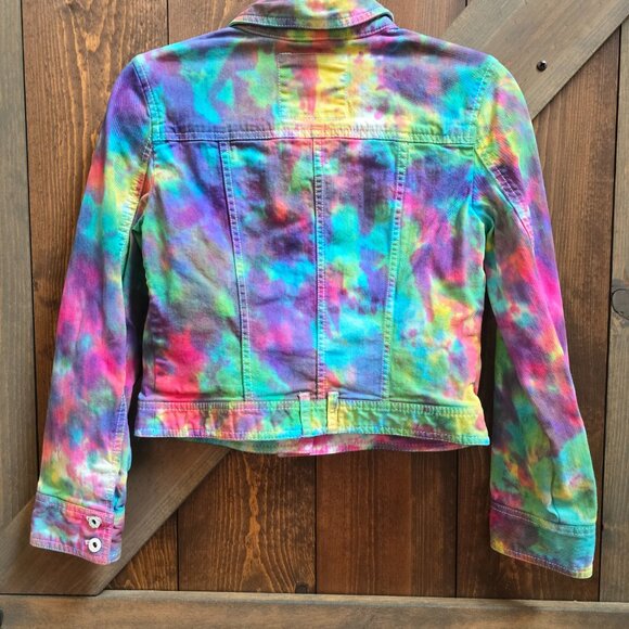 Tie-Dye Ann Taylor Loft Cotton Jacket in Size 8 Petite - Picture 3 of 3